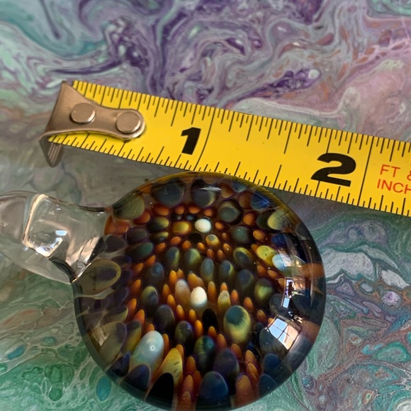 Hand blown glass pendant. Deeply discounted! - Picture 3 of 4
